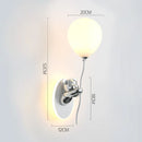 GobekUsa Bear Balloon Wall Light: Kawaii Cartoon Lamp for Children's Room & Bedroom