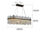 GobekUsa Crystal Chandelier Pendant Light for Living Room Bedroom Ceiling, Luxury Indoor Lighting