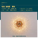 GobekUsa Golden Dandelion Crystal Chandelier: Warm Nordic LED Ceiling Lamp for Romantic Living Room.
