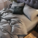 GobekUsa Japanese Grid Print Bed Set in Washed Cotton for Summer Comfort