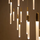 GobekUsa Luxe Gold Tube Chandelier for Dining & Bedroom Lighting