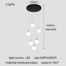 GobekUsa Cream Glass Ball Chandelier for Duplex Villa Penthouse, Restaurant and Staircase