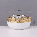 GobekUsa Golden Edge Succulent Flower Pot Vase - Indoor Ceramic Planter Pot