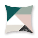 GobekUsa Geometric Leaf Flower Pillowcase Teal Blue Sofa Car Home Decor Throw Cover