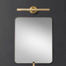 GobekUsa Brass Copper Mirror Front Wall Lamp for Bedroom Bathroom Hotel Foyer E14 Bulb