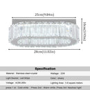 GobekUsa Crystal Ceiling Chandelier: Modern LED Light with RC Dimming for Luxe Home Decor