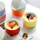 GobekUsa Ceramic Baking Bowl 3.5 Inch High Temp Resistant Dessert Pudding Bowl