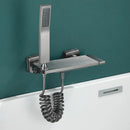 GobekUsa Gray Wall Mounted Waterfall Faucet Set for Bath and Shower