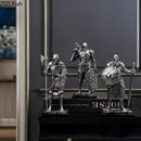 GobekUsa Heavy Armored Knight Resin Statue Decoration for Desk and Room Aesthetic