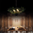 GobekUsa Industrial Barbecue Restaurant Plant Light - Round Table Decorative Pendant