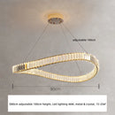 GobekUsa Irregular Steel & K9 Crystal LED Pendant Chandelier for Foyer, Dimmable Lighting