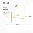 GobekUsa LED Linear Ceiling Chandelier Italian Designer Luxury Dining Room Chandelier