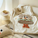 GobekUsa Cartoon Lamb Wool Blanket: Soft & Warm Sofa Cover for Autumn/Winter