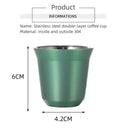 GobekUsa Double Wall Espresso Mugs 80ml - Set of 2 Stainless Steel Heat Insulated Cups
