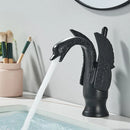 GobekUsa Golden Swan Bathroom Mixer Faucet - Deck Mount Basin Tap with One Handle