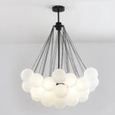 GobekUsa Glass Chandelier: Nordic 19/37 Ball LED Lighting, Black Gold Pendant for Home Décor