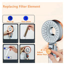 GobekUsa Dual Switch Shower Head, High Pressure, Beauty Transparent Handle, Stop Button