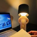 GobekUsa LED Pleats Table Lamp: Unique Bedroom Night Light for Reading, Kids Gift