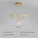 GobekUsa Gold Crystal Spiral Chandelier LED Pendant Lights for Home Decoration