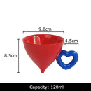 GobekUsa Heart Ceramic Coffee Mug Tea Cup Set, Conical Dining Table Milk Juice Container