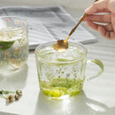 GobekUsa Large-Capacity Glass Cup with Scale, Heat-Resistant, Cute Design - Perfect Gift