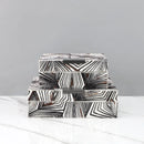 GobekUsa Black & White Zebra Pattern Jewelry Storage Box Desktop Organizer