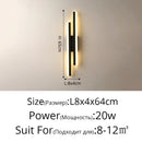 GobekUsa LED Strip Wall Lamp Luxury Loft Decor Bedroom Bedside Aisle Light