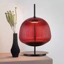 GobekUsa Green Red Glass Table Lamp LED Lighting for Bedroom and Living Room