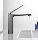 GobekUsa Gold Basin Faucet, Gray Bathroom Mixer Tap, Single Handle Waterfall Faucet