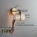 GobekUsa Glass Wall Light Sconce Modern Nordic Bedside Lamp Aisle Hallway Balcony Lighting