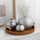 GobekUsa Geometric Gold & Silver Vase for Chic Flower Arrangements & Home Decor