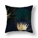 GobekUsa Ginkgo Leaves Print Sofa Pillowcase 45x45cm Modern Nordic Chair Cushion Cover