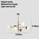 GobekUsa Glass Bubble Chandelier for Kitchen Bar Dining Bedroom Lighting