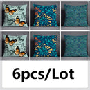 GobekUsa Green Leaves Flower Pillowcase Set | Modern Winter Short Plush 45x45cm Cozy Covers