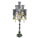 GobekUsa Crystal Glass Cover Candle Holders - Elegant Table Centerpiece for Candlelight Dinners