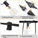GobekUsa Dimmable LED Outdoor Globe String Lights for Patio Decor