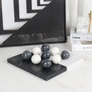 GobekUsa Geometric Chess Marble Ornament Set for Stylish Home Decor