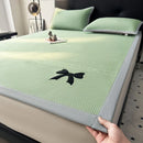GobekUsa Butterfly Knot Jacquard Ice Bean Cool Mat 2Pcs Set - Soft, Breathable Summer Cushion
