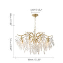 GobekUsa Gold Crystal Ceiling Chandelier for Bedroom Dining Living Room