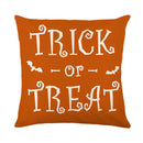GobekUsa Halloween Pumpkin Linen Cushion Cover Set for Home Sofa Bedroom Decor