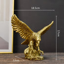 GobekUsa Golden Eagle Resin Sculpture Falcon Home Decor Figurine