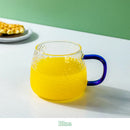 GobekUsa 400ml Hammer Pattern Glass Mug - Heat Resistant with Hand Handle
