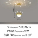 GobekUsa LED Gypsophila Chandelier for Modern Living Room Decor - Crown Ceiling Pendant Light