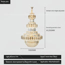 GobekUsa Crystal Chandelier: Villa High Living Room Luxury Lighting