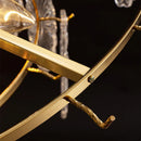 GobekUsa Elegant Glass Chandelier with LED Lights for Home Décor