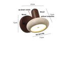 GobekUsa LED Wall Sconce Iron Rotate Kitchen Bedroom Hallway Yellow Travertine Wood Mirror Light