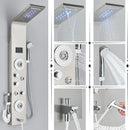 GobekUsa LED Rainfall Shower Panel System Black/Brushed Finish
