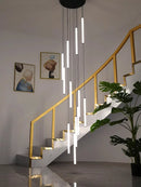 Acrylic Stair Pendant Lights for Modern Villa Decor - GobekUsa Duplex Loft LED Chandelier