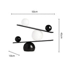 GobekUsa Geometric Golden Ball Metal Seesaw Ramp Figurines for Home Decor