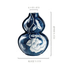 GobekUsa Blue White Porcelain Vase Chinese Retro Flower Arrangement Pot